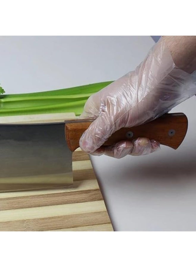 300-Piece Disposable Plastic Gloves Clear Large - Image 3